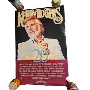 Kenny Rogers 20 Greatest Hits Vintage 1983 Promo Poster 24x36 Liberty Country Ad